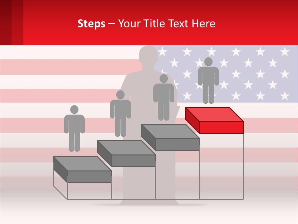Speech Against The Background Of The Usa Flag PowerPoint Template