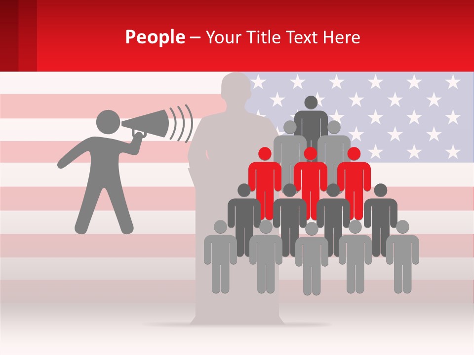 Speech Against The Background Of The Usa Flag PowerPoint Template