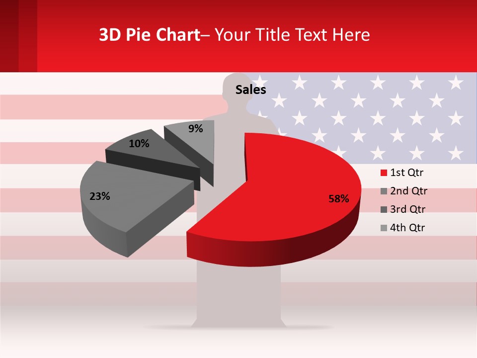 Speech Against The Background Of The Usa Flag PowerPoint Template