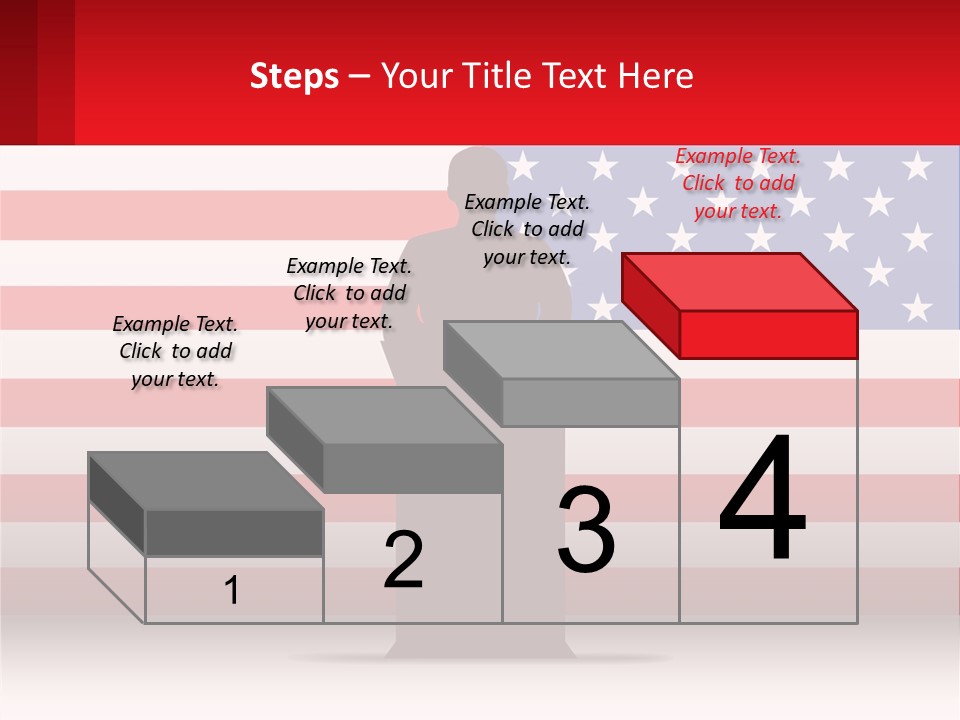 Speech Against The Background Of The Usa Flag PowerPoint Template