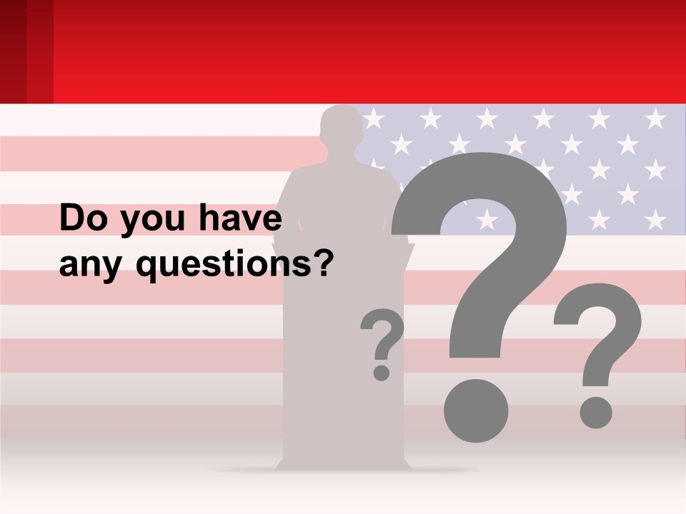 Speech Against The Background Of The Usa Flag PowerPoint Template