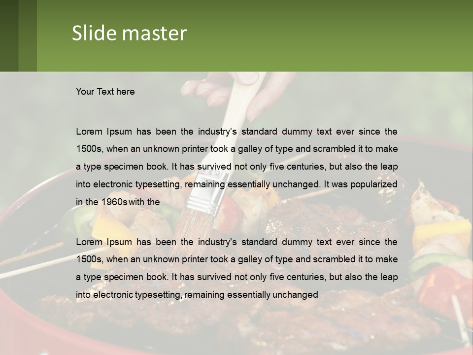 Cooking Barbecue Meat PowerPoint Template