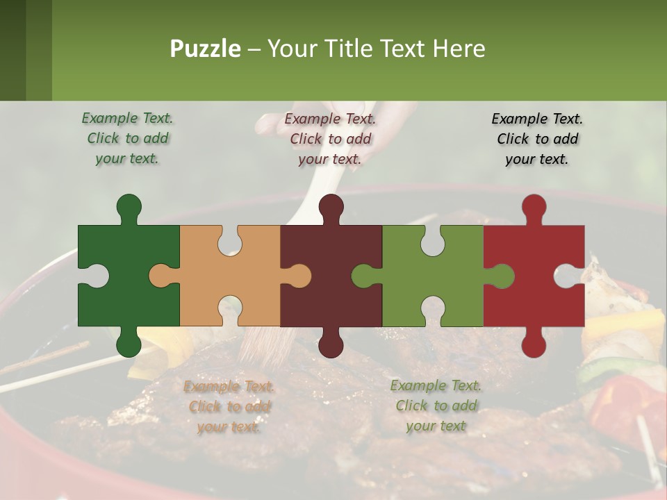 Cooking Barbecue Meat PowerPoint Template