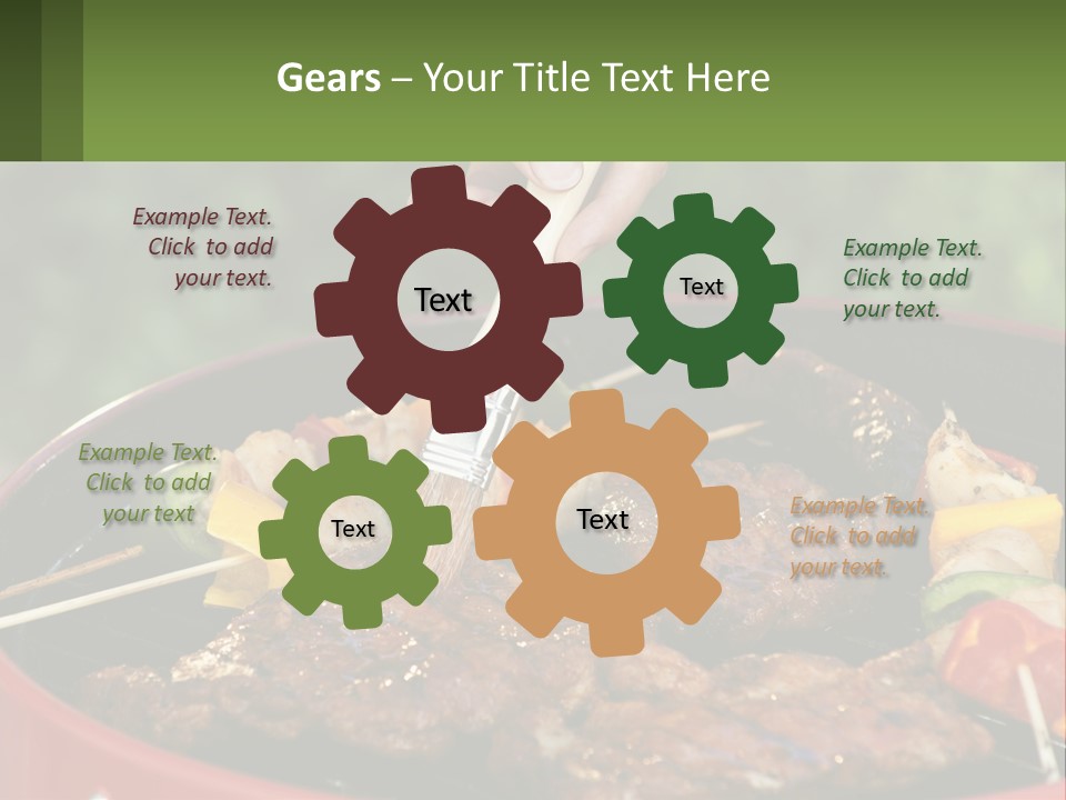 Cooking Barbecue Meat PowerPoint Template