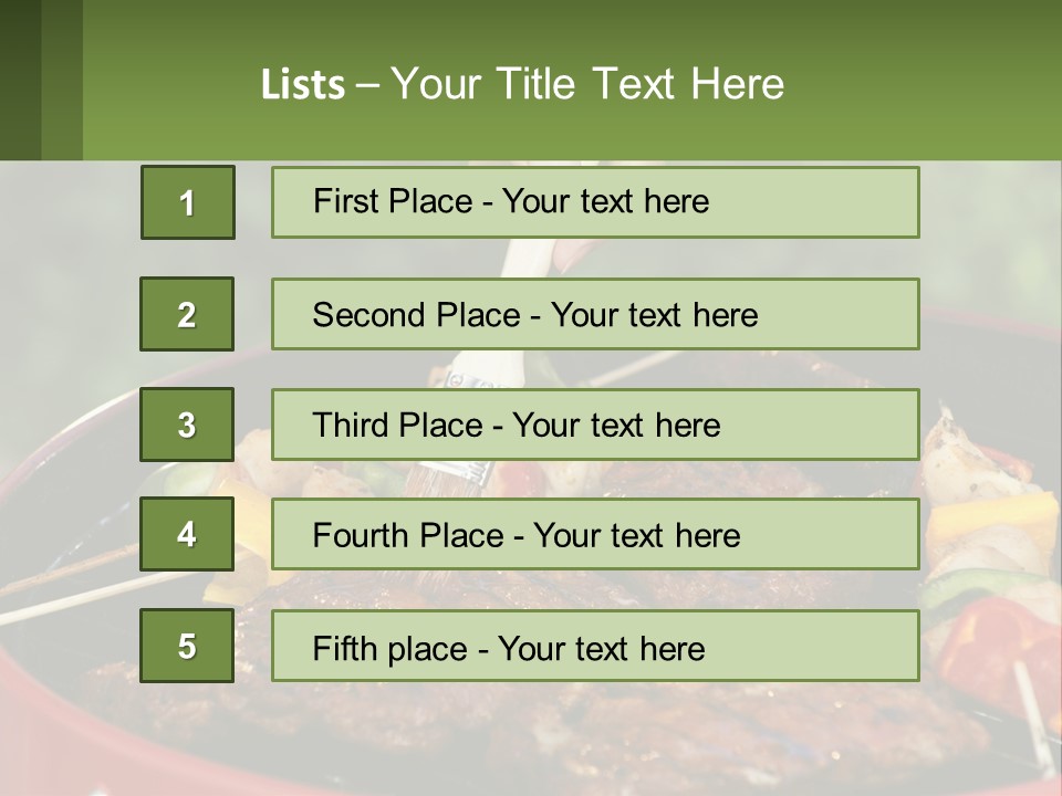 Cooking Barbecue Meat PowerPoint Template