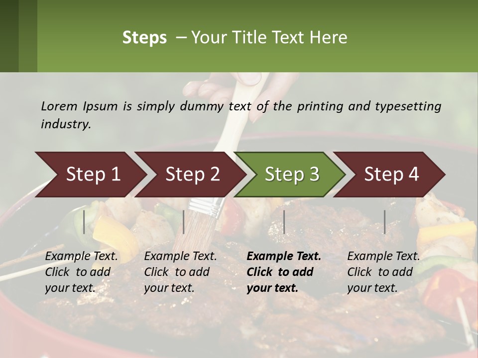 Cooking Barbecue Meat PowerPoint Template