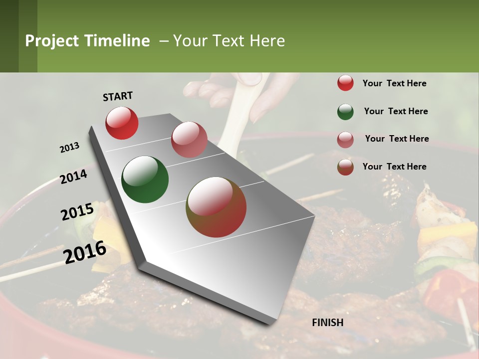 Cooking Barbecue Meat PowerPoint Template