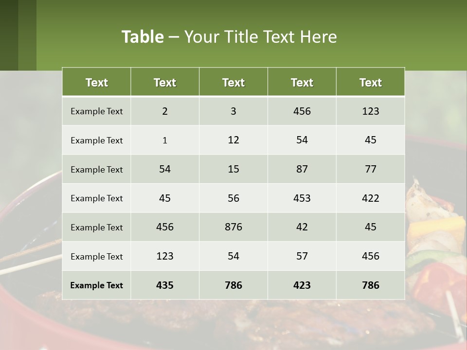 Cooking Barbecue Meat PowerPoint Template