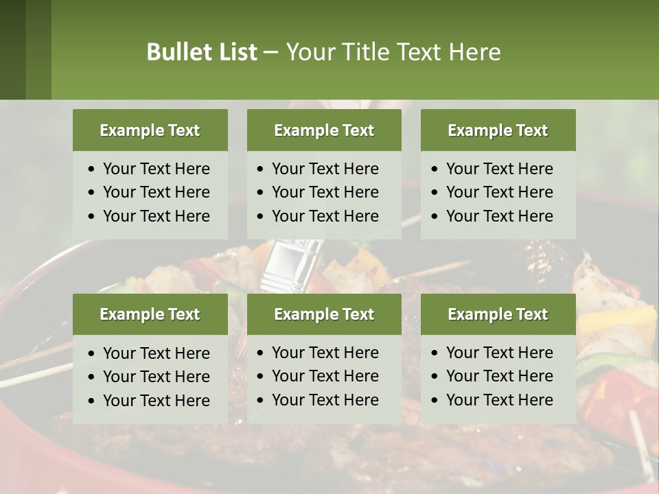 Cooking Barbecue Meat PowerPoint Template