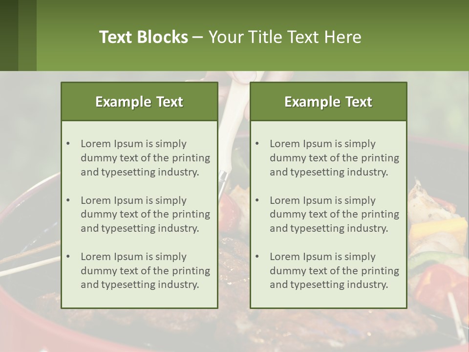 Cooking Barbecue Meat PowerPoint Template
