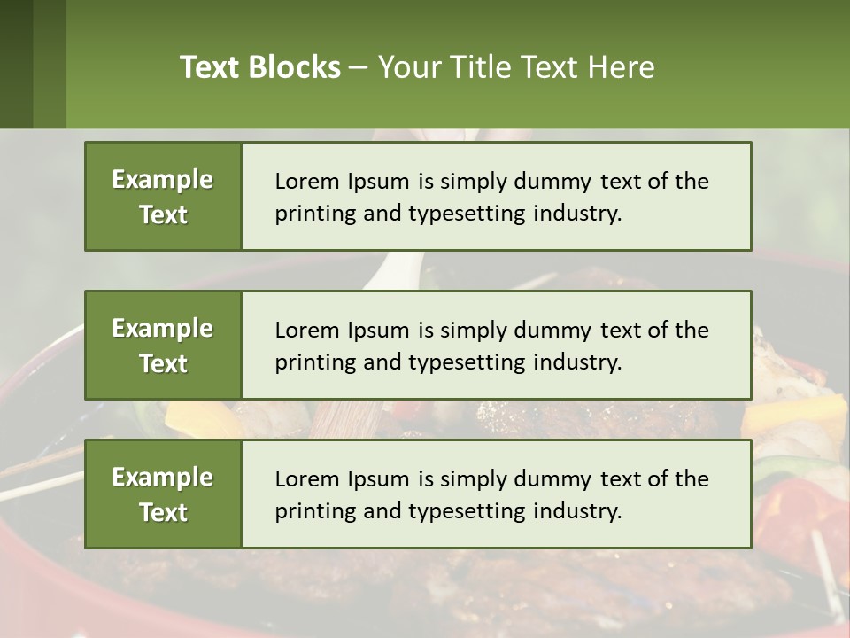 Cooking Barbecue Meat PowerPoint Template