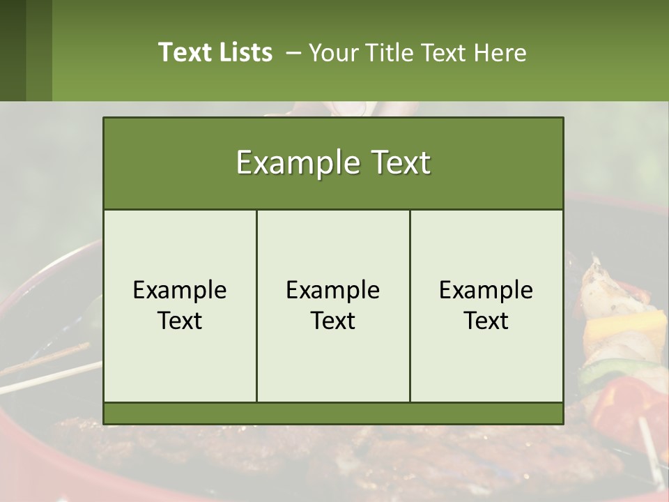 Cooking Barbecue Meat PowerPoint Template