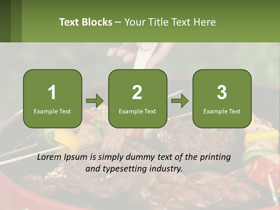 Cooking Barbecue Meat PowerPoint Template