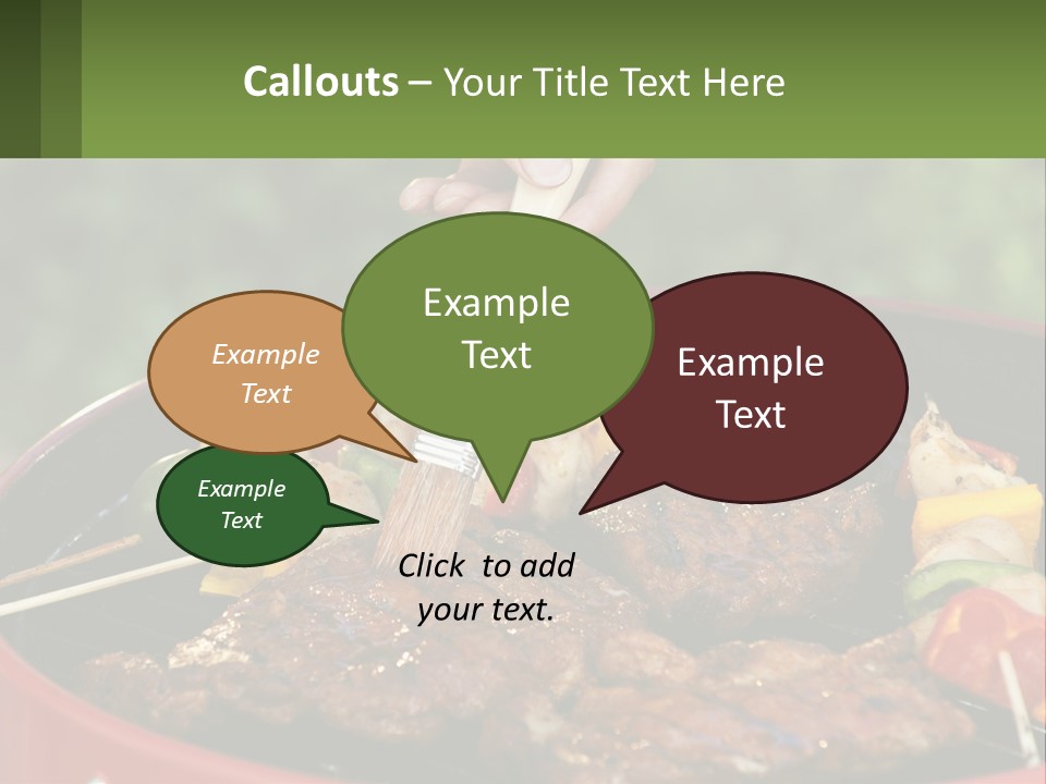 Cooking Barbecue Meat PowerPoint Template