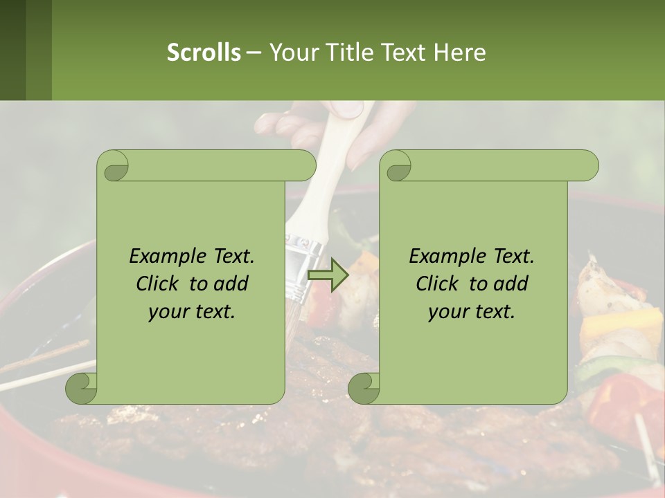 Cooking Barbecue Meat PowerPoint Template