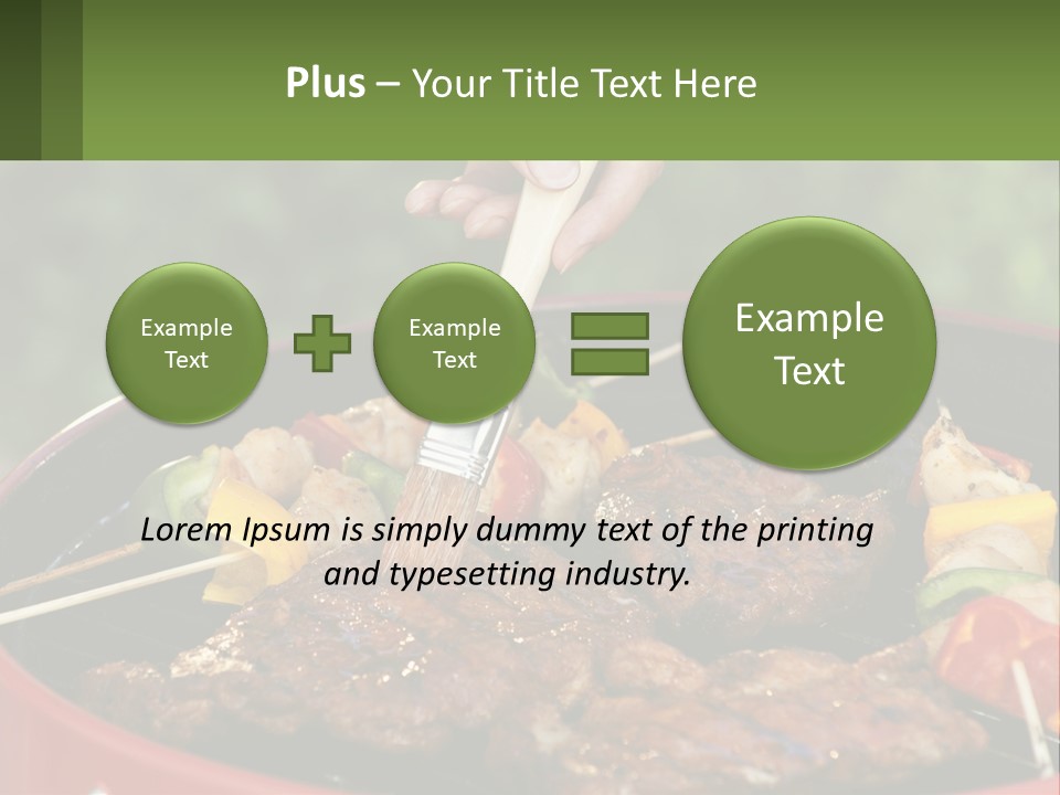 Cooking Barbecue Meat PowerPoint Template