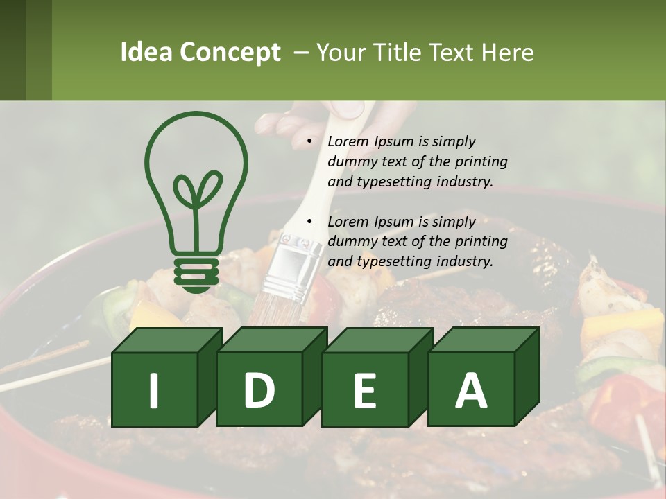 Cooking Barbecue Meat PowerPoint Template