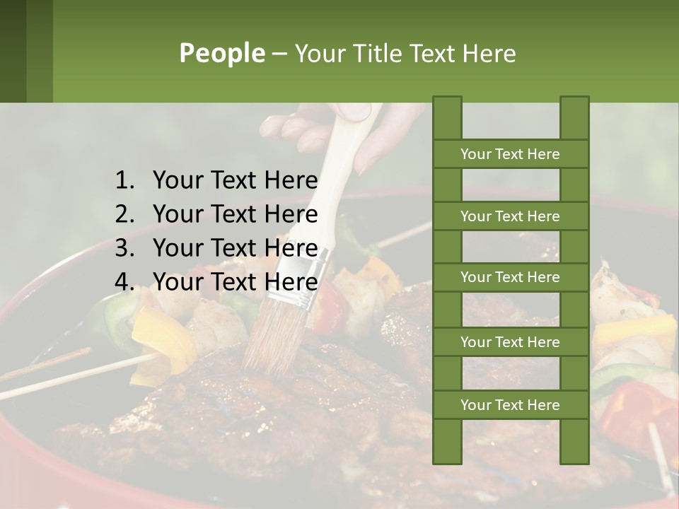 Cooking Barbecue Meat PowerPoint Template