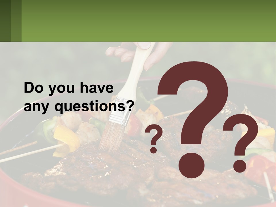 Cooking Barbecue Meat PowerPoint Template