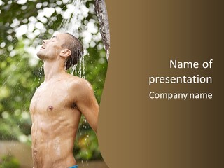 Man Under The Summer Shower PowerPoint Template