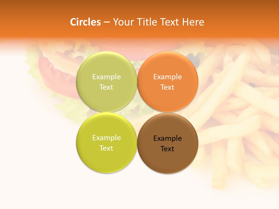 Double Burger With French Fries PowerPoint Template