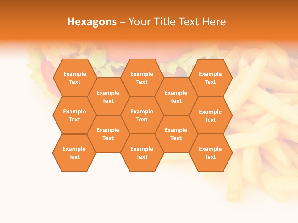 Double Burger With French Fries PowerPoint Template