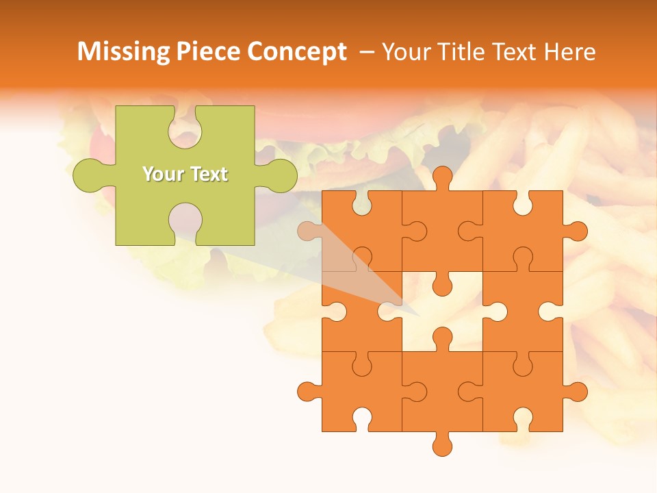 Double Burger With French Fries PowerPoint Template