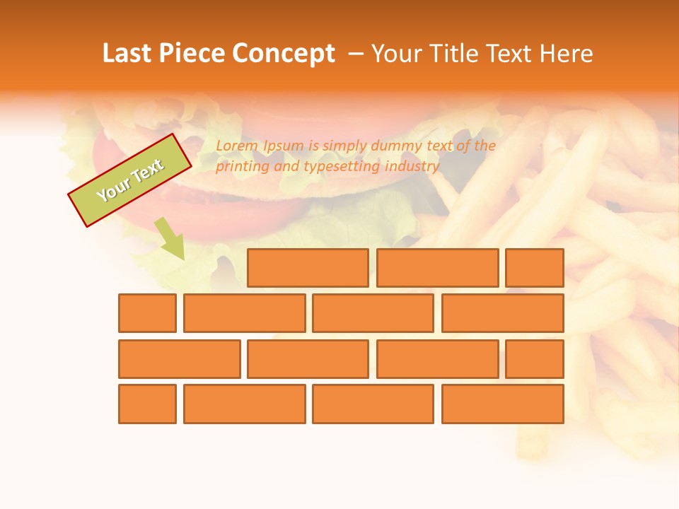 Double Burger With French Fries PowerPoint Template