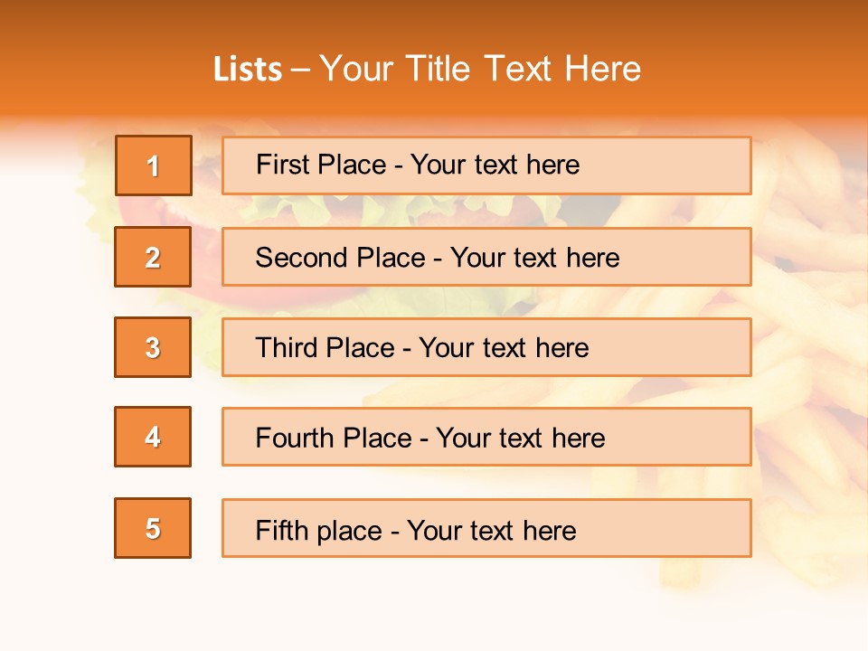 Double Burger With French Fries PowerPoint Template