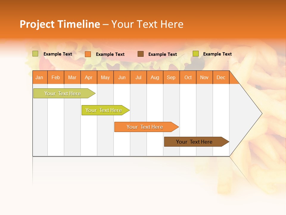 Double Burger With French Fries PowerPoint Template