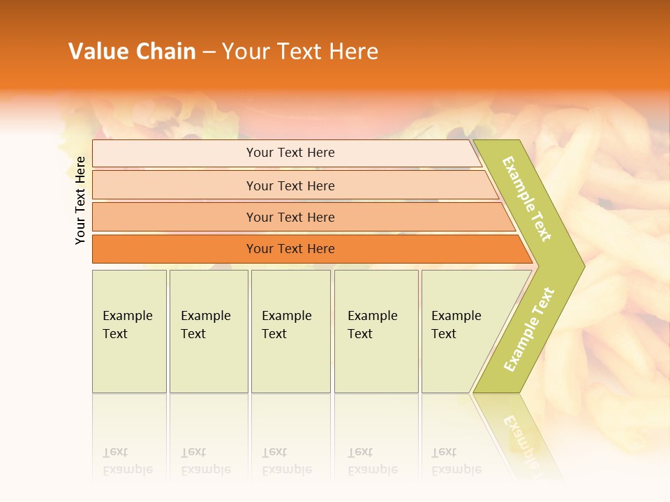 Double Burger With French Fries PowerPoint Template