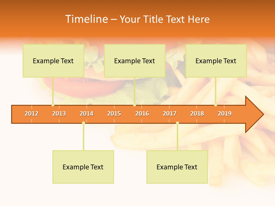 Double Burger With French Fries PowerPoint Template