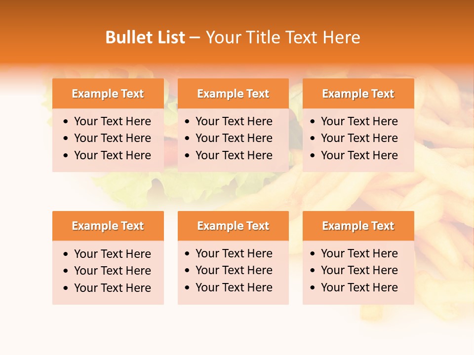 Double Burger With French Fries PowerPoint Template