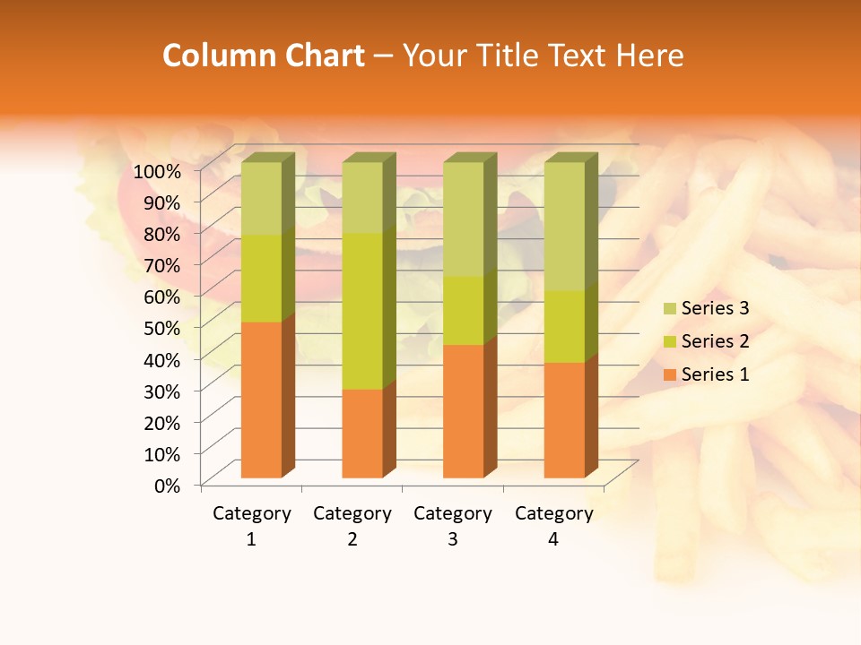 Double Burger With French Fries PowerPoint Template