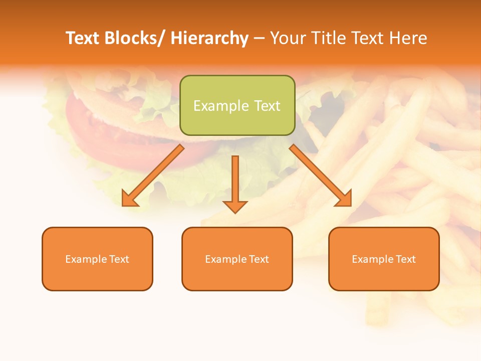 Double Burger With French Fries PowerPoint Template