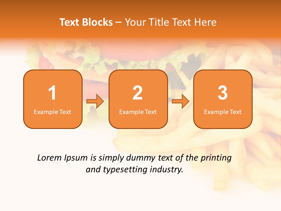 Double Burger With French Fries PowerPoint Template