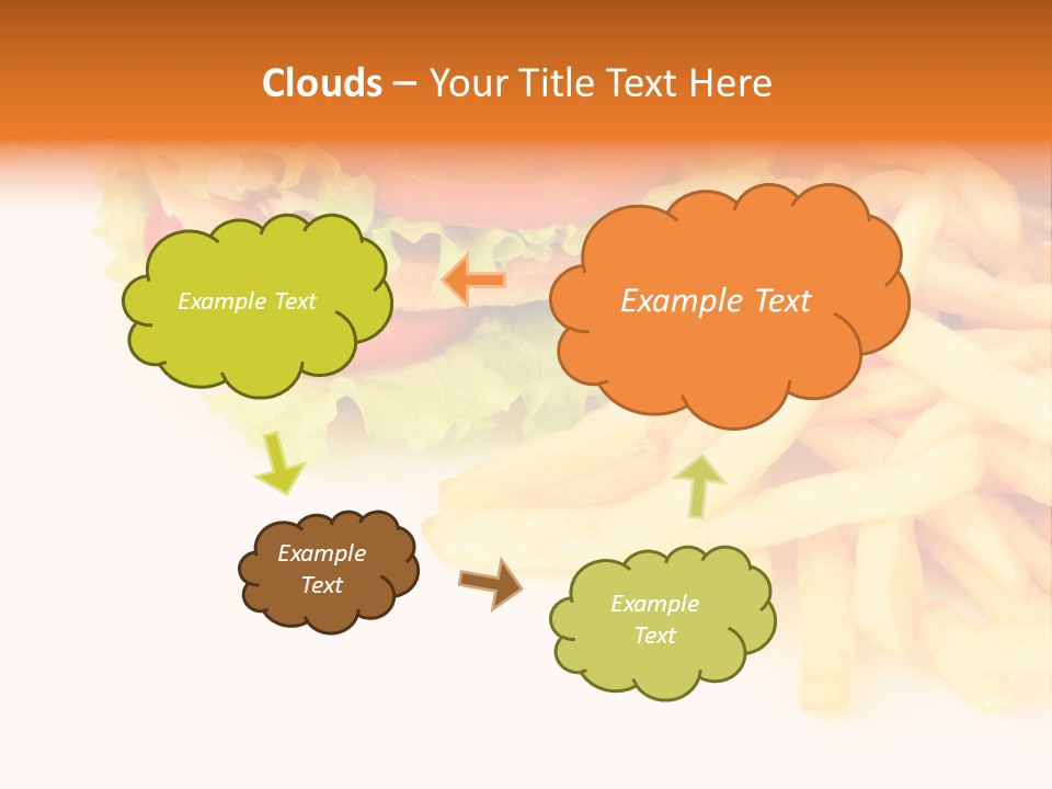 Double Burger With French Fries PowerPoint Template