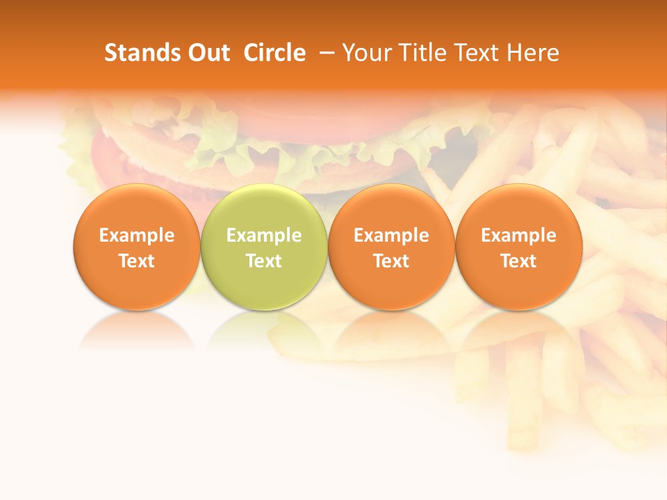 Double Burger With French Fries PowerPoint Template