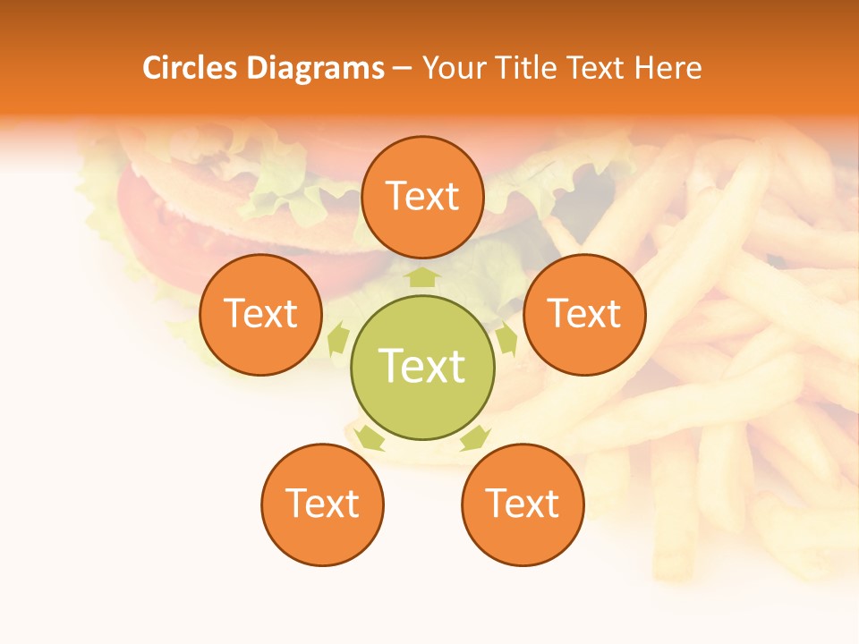 Double Burger With French Fries PowerPoint Template