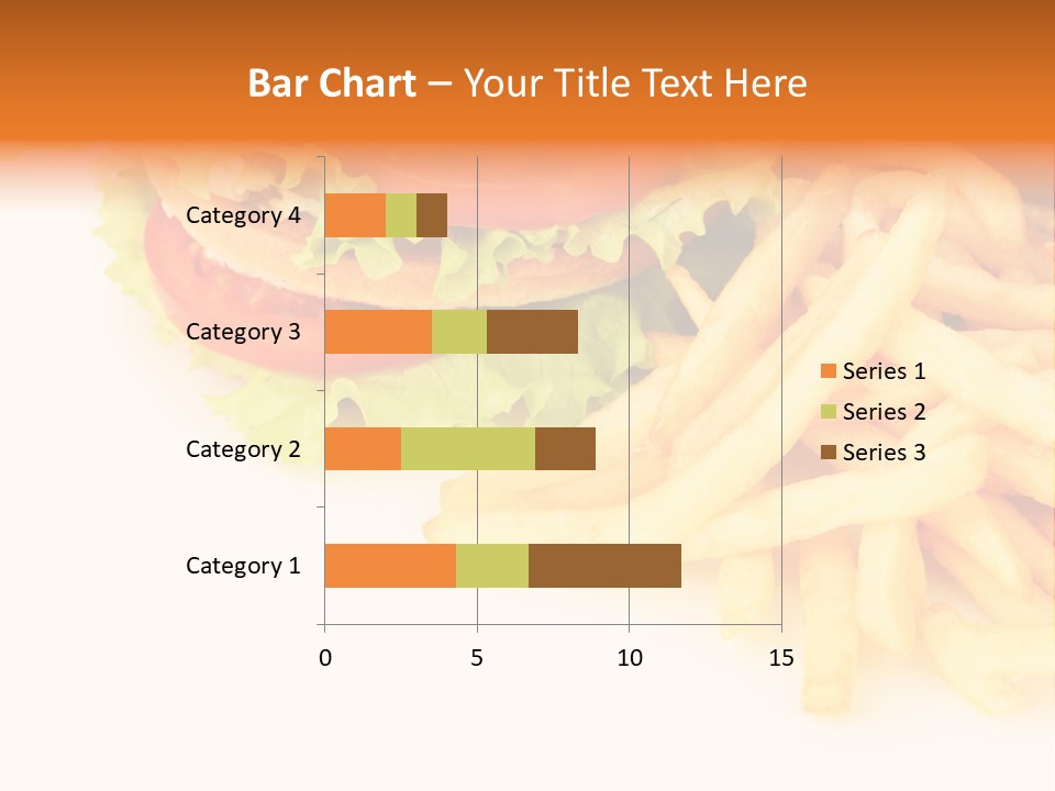 Double Burger With French Fries PowerPoint Template