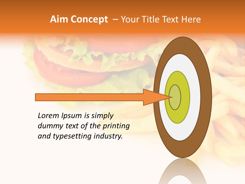 Double Burger With French Fries PowerPoint Template