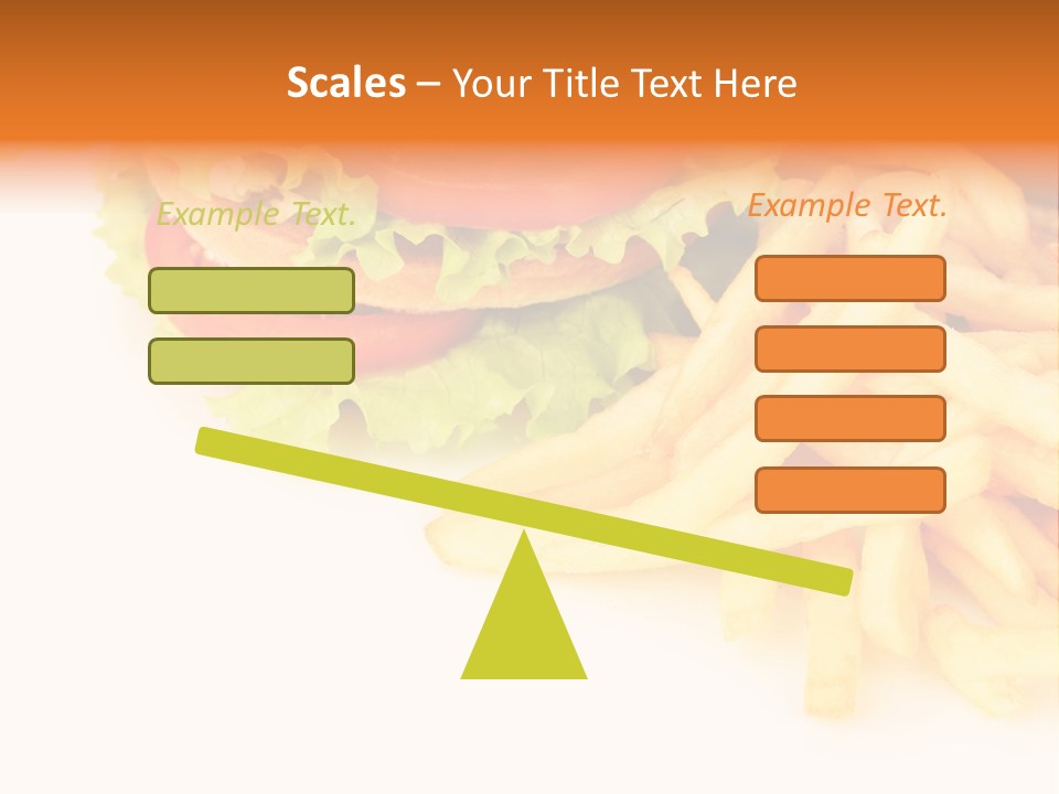 Double Burger With French Fries PowerPoint Template