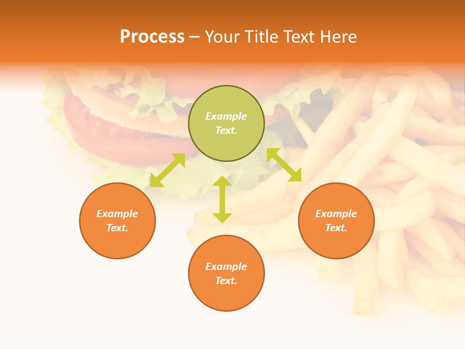 Double Burger With French Fries PowerPoint Template