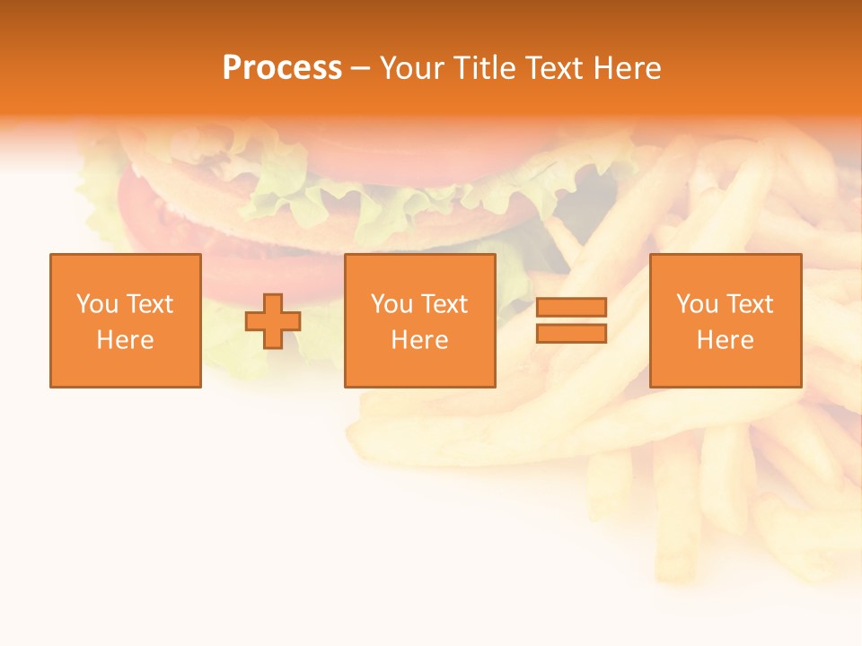 Double Burger With French Fries PowerPoint Template