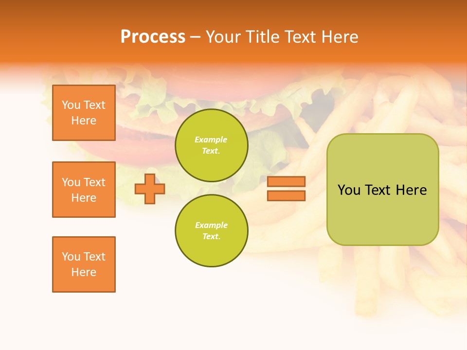 Double Burger With French Fries PowerPoint Template