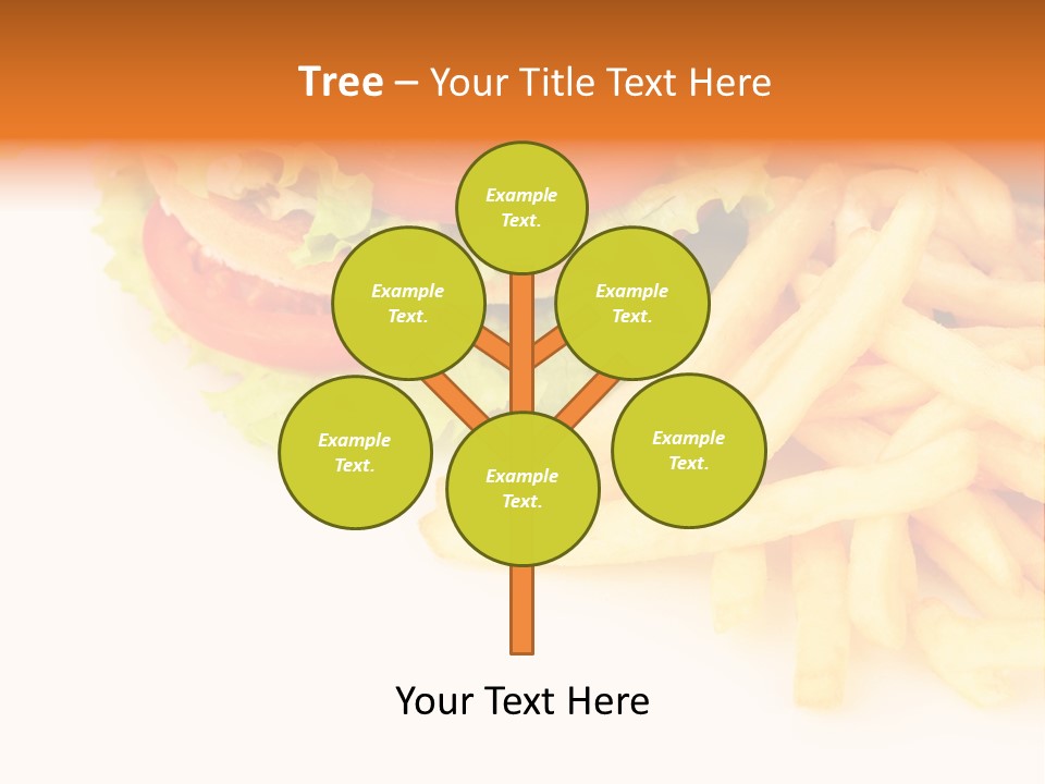 Double Burger With French Fries PowerPoint Template