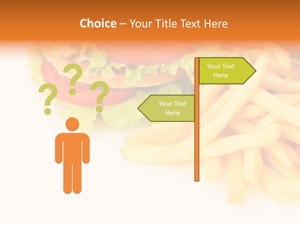 Double Burger With French Fries PowerPoint Template