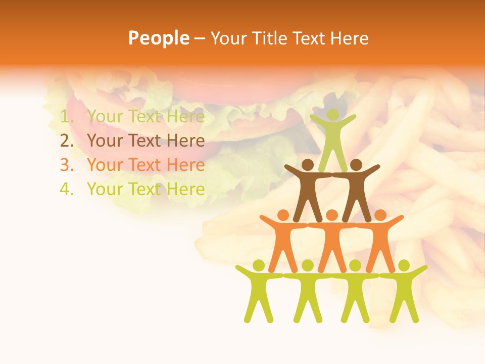 Double Burger With French Fries PowerPoint Template