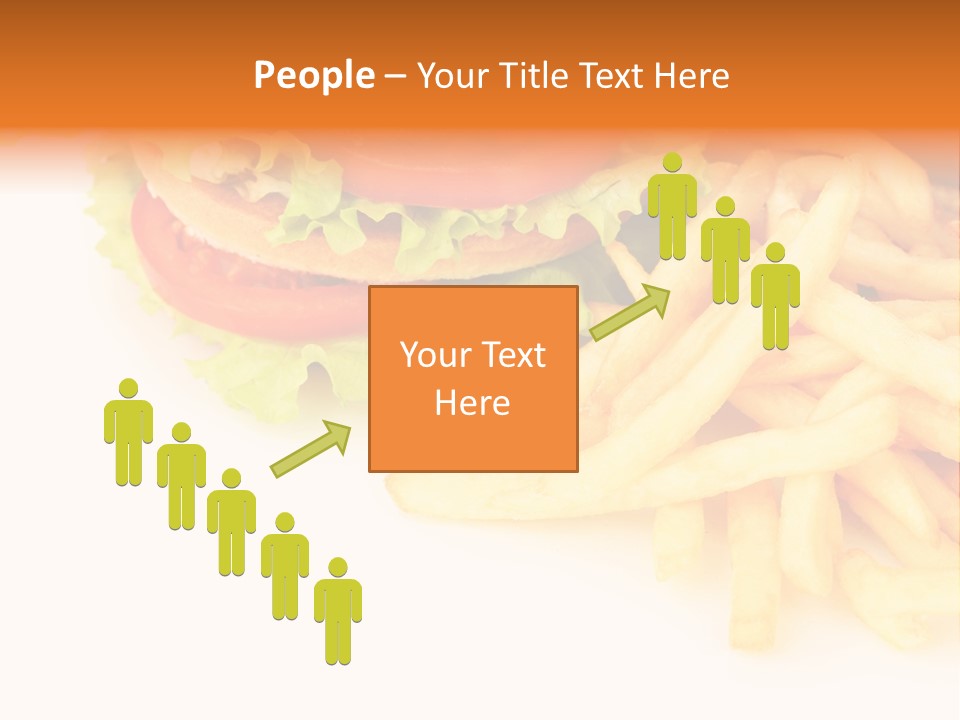 Double Burger With French Fries PowerPoint Template