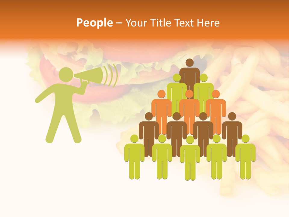 Double Burger With French Fries PowerPoint Template